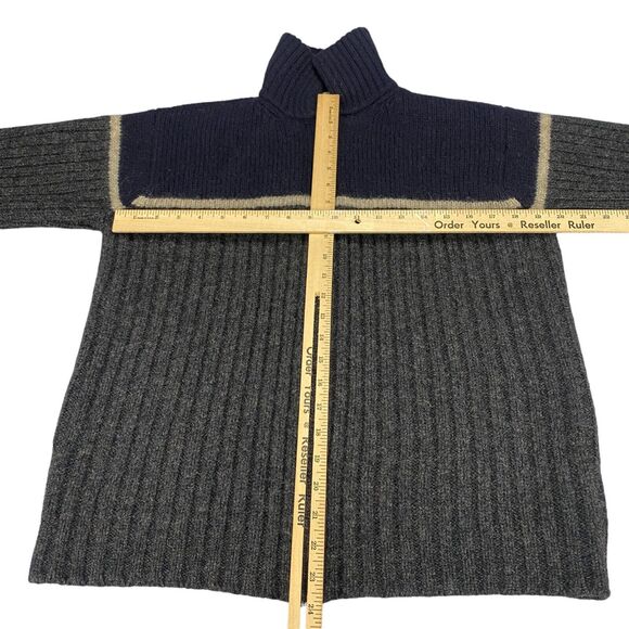 J.CREW Sweater Mens Medium Gray Knit 100% Wool Long Sleeve Full Zipper Outdoor - Picture 3 of 15